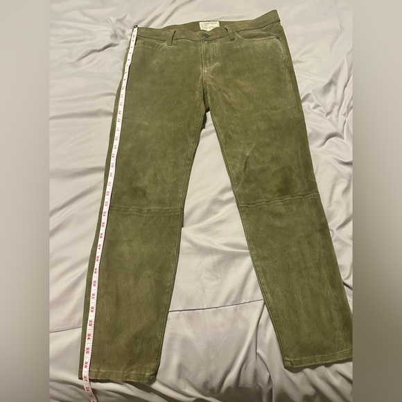 Current/Elliot Leather/Suede Easy Stiletto Cropped Pants - Picture 4 of 5